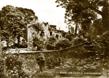 Kerelaw Castle as a garden folly for the mansion house.